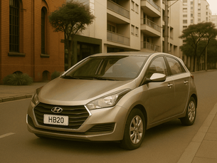 Hyundai HB20 2015 hatch em rua, ilustrando valor Tabela Fipe